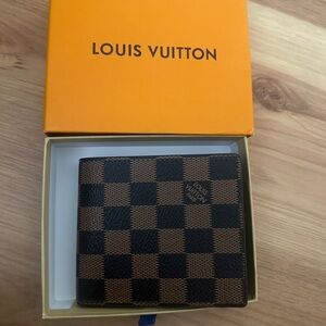 Louis Vuitton Brown and Dark Brown checkered wallet
